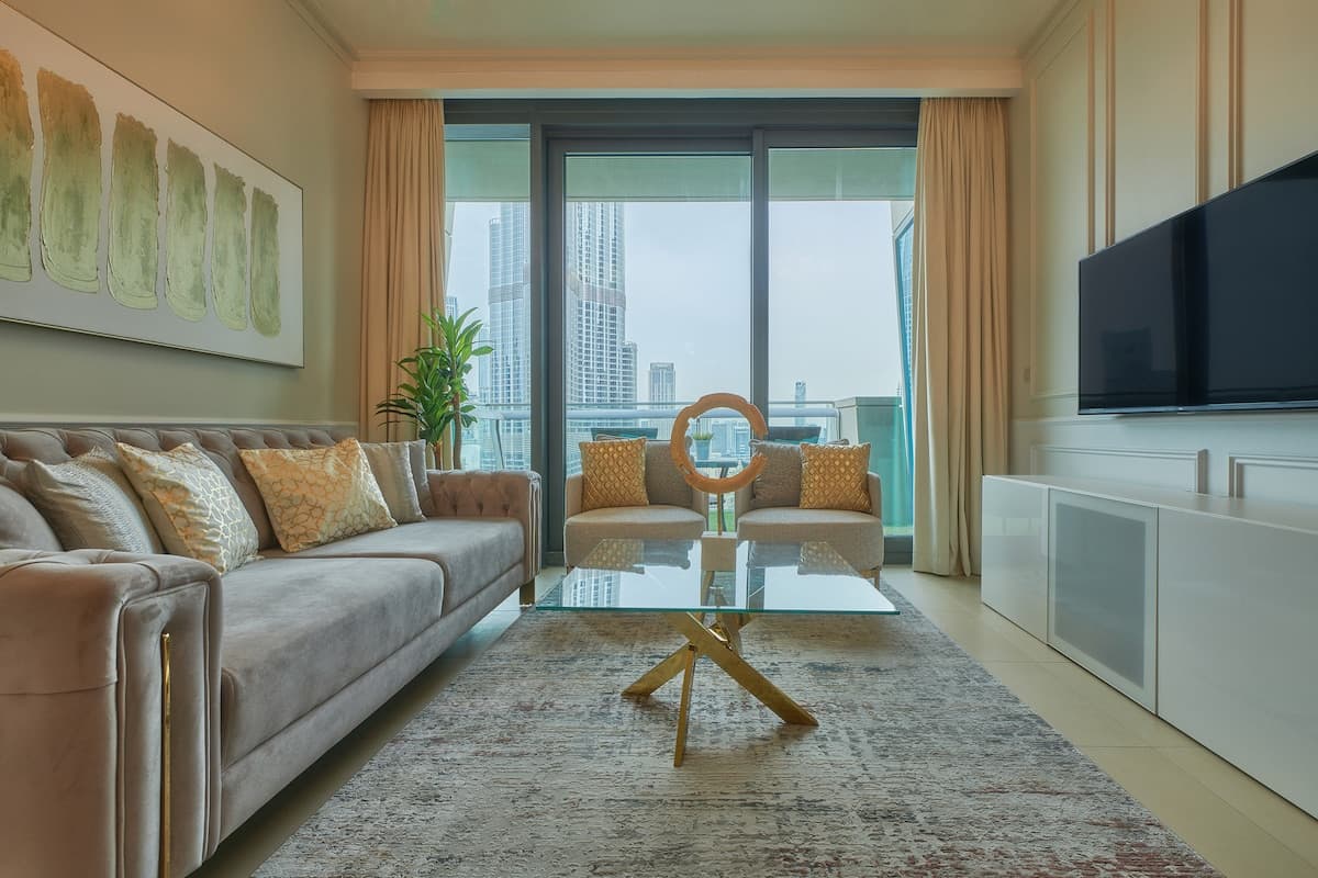 1 Bedroom Furnished Apartment with Burj Khalifa View | Burj Vista