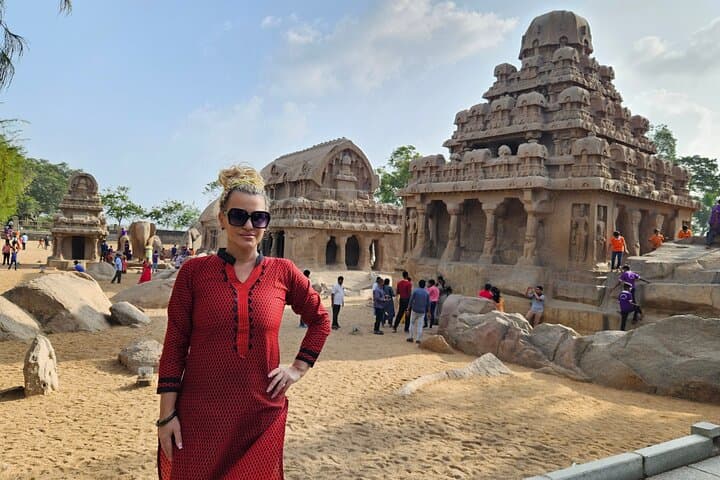 Day trip to Mahabalipuram and Kanchipuram from Chennai by private car, Chennai