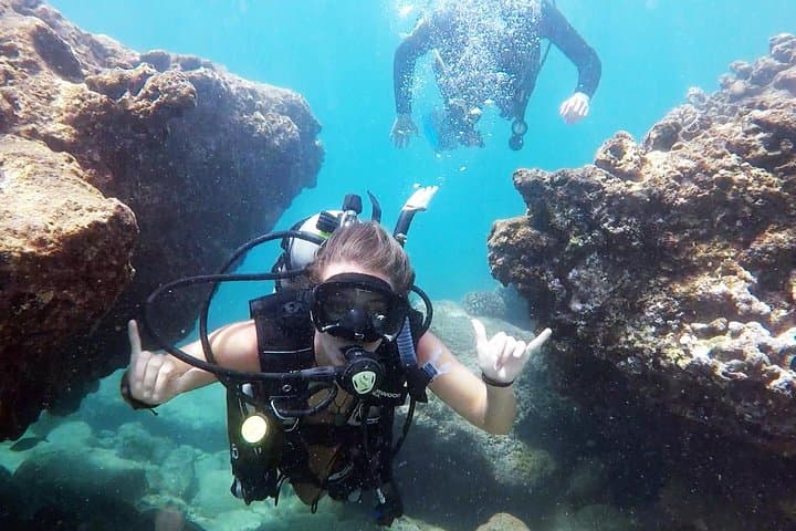 Beginner scuba diving tour in Honolulu at Magic Island, Honolulu