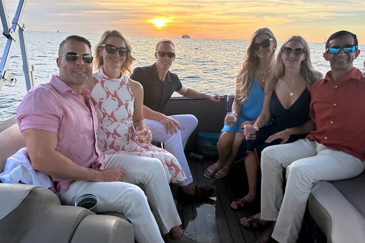 Naples Bay sunset cruise on a luxury tri-toon, Naples