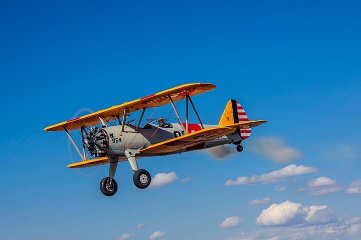 Open-cockpit biplane flight over Phoenix, Phoenix
