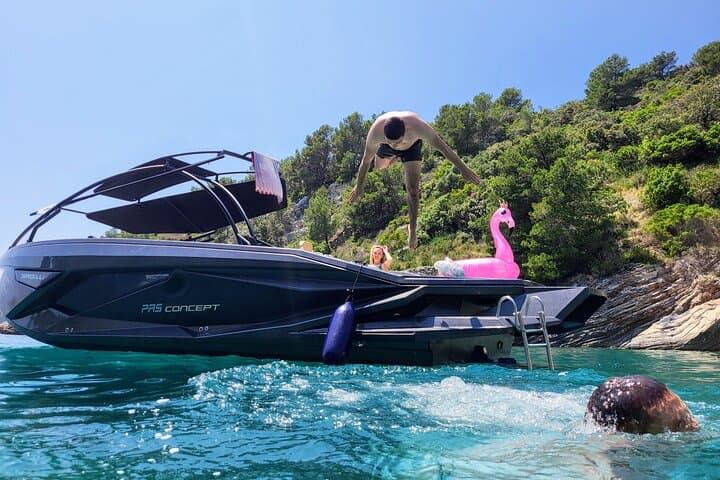 Blue Cave & Hvar, 5 Islands Speedboat with Luxury Seats in Shade, Split